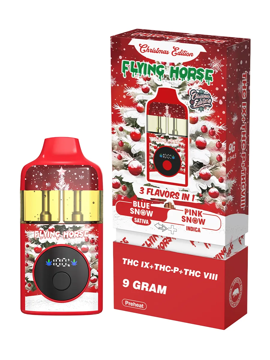 Blue Snow+Pink Snow Flying Horse THC IX+THC-P+THC VIII 3 Flavors in 1 Christmas Edition 9G
