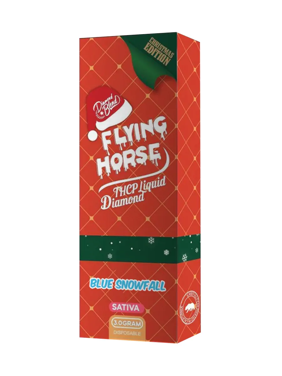 Blue Snowfall Flying Horse THCP Liquid Diamond Christmas Edition Disposable 3G