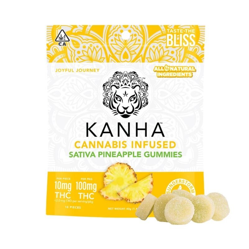 Kanha Gummies Pineapple – Sativa (100mg)