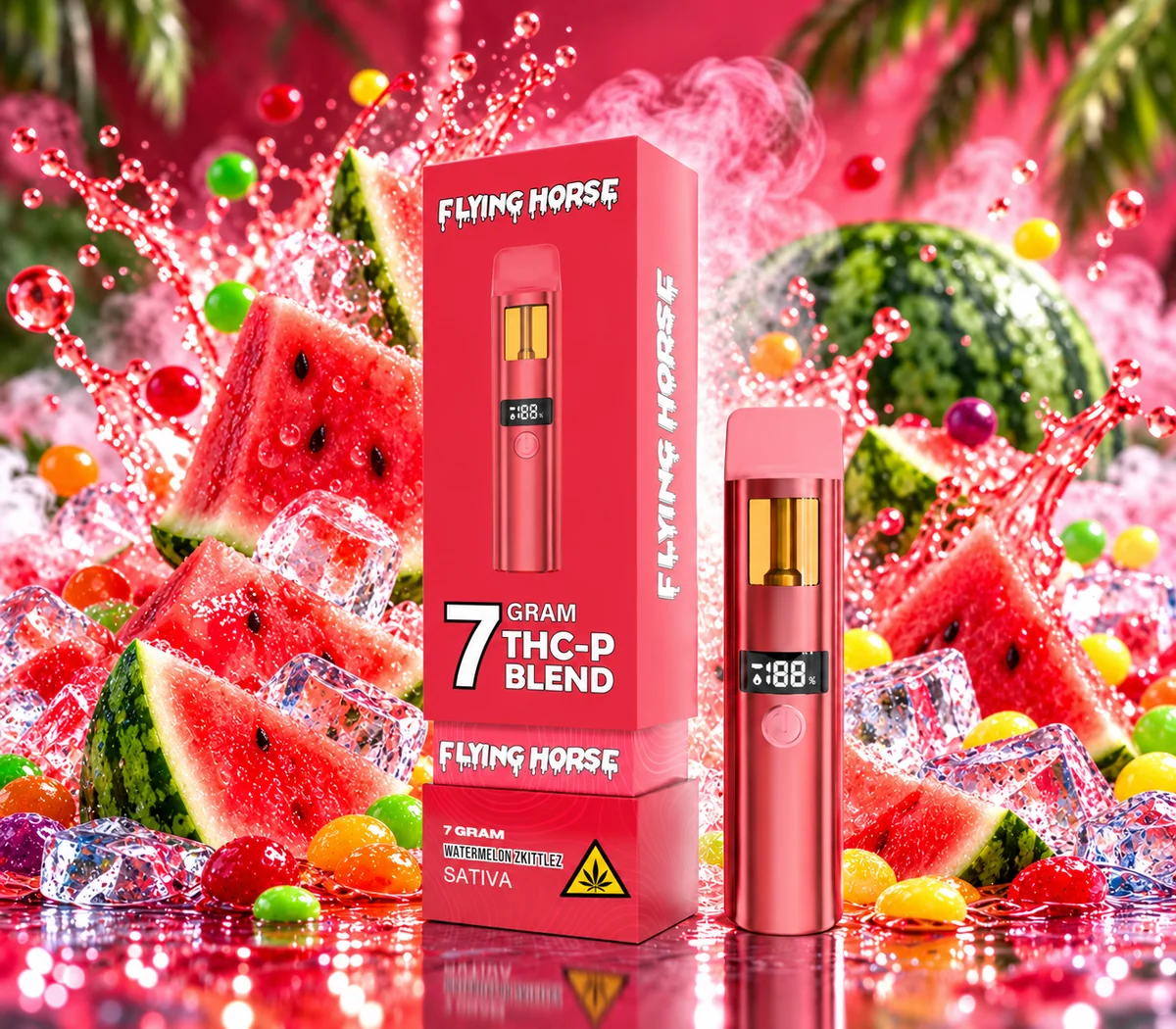 WATERMELON ZKITTLEZ — SATIVA THCP Blend Disposable 7g
